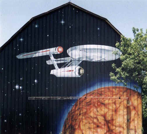 Star Trek mural on Barn